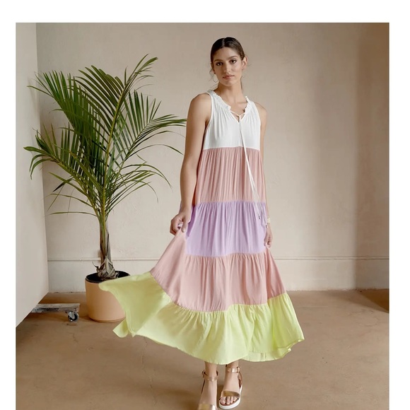 Rio Multicolor Ruffle Dress - Picture 2 of 3